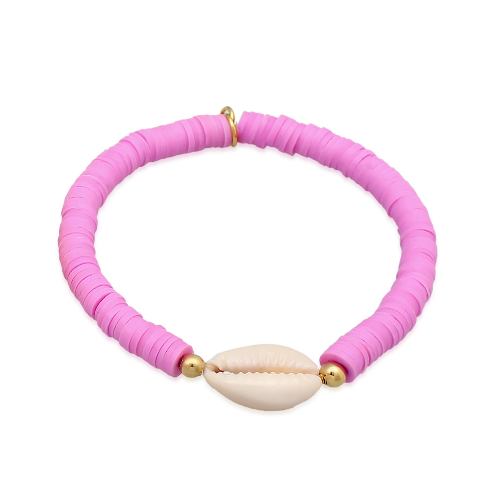 Elli Elli Bracelet Femmes tendance perles multicolores avec coquillage en argent sterl Bracelet