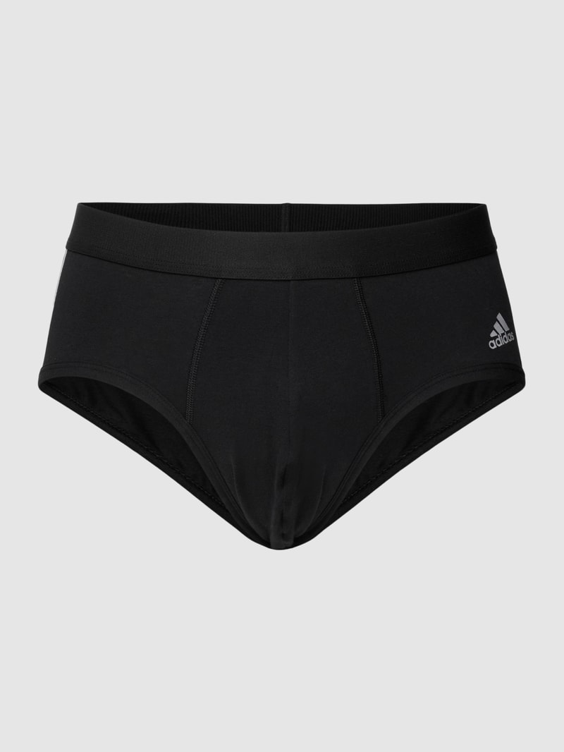 Slip mit kontrastiven Label-Streifen im 3er-Pack in schwarz