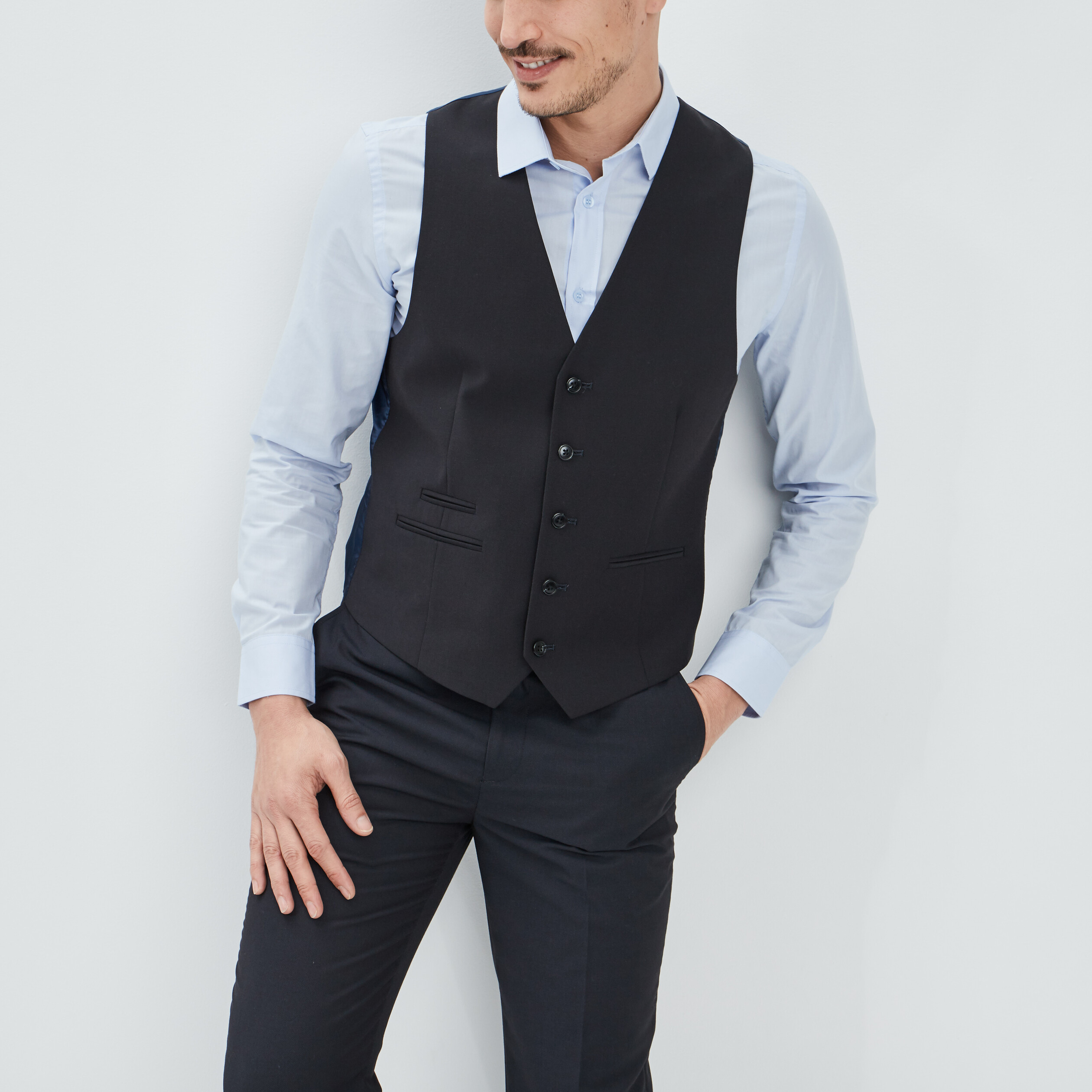 Gilet de costume sans manches bleu homme | La Halle