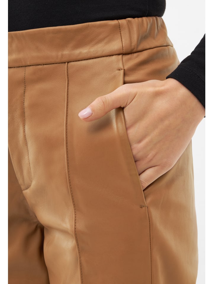 Bolongaro Trevor Lederhose PINTUCK in camel günstig kaufen