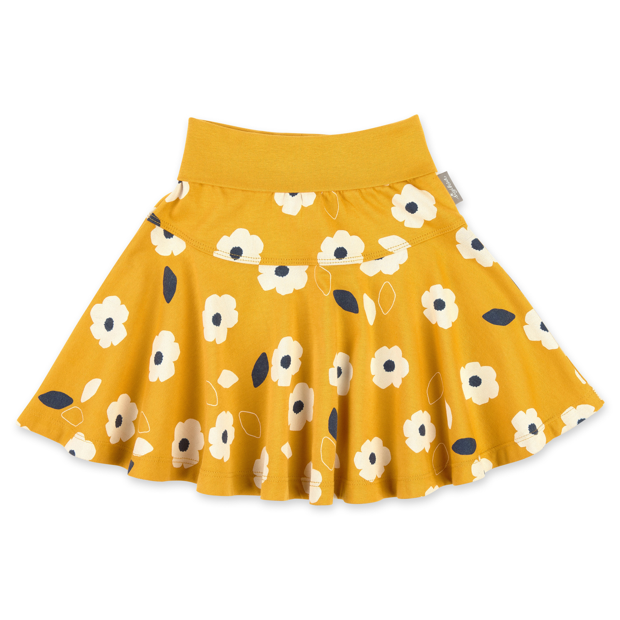 Sommer Kinderrock in Gelb mit Blümchen Print