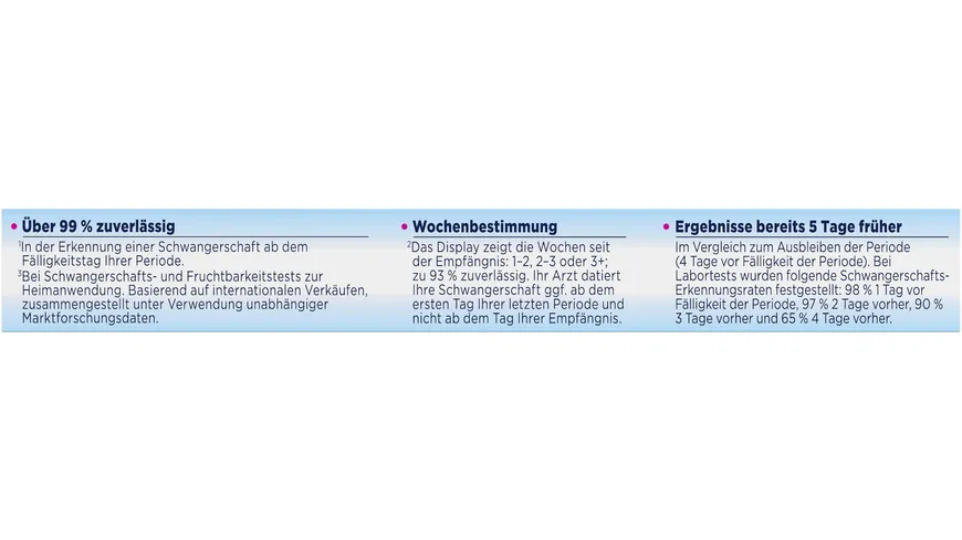 Clearblue Schwangerschaftstest Anzeige der Wochen DIGITAL