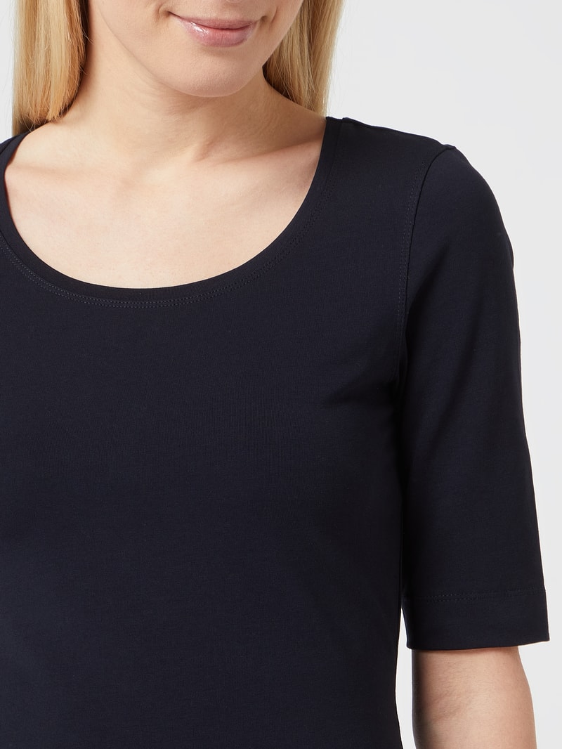 T-Shirt mit 1/2-Arm Modell 'Daily' in marineblau