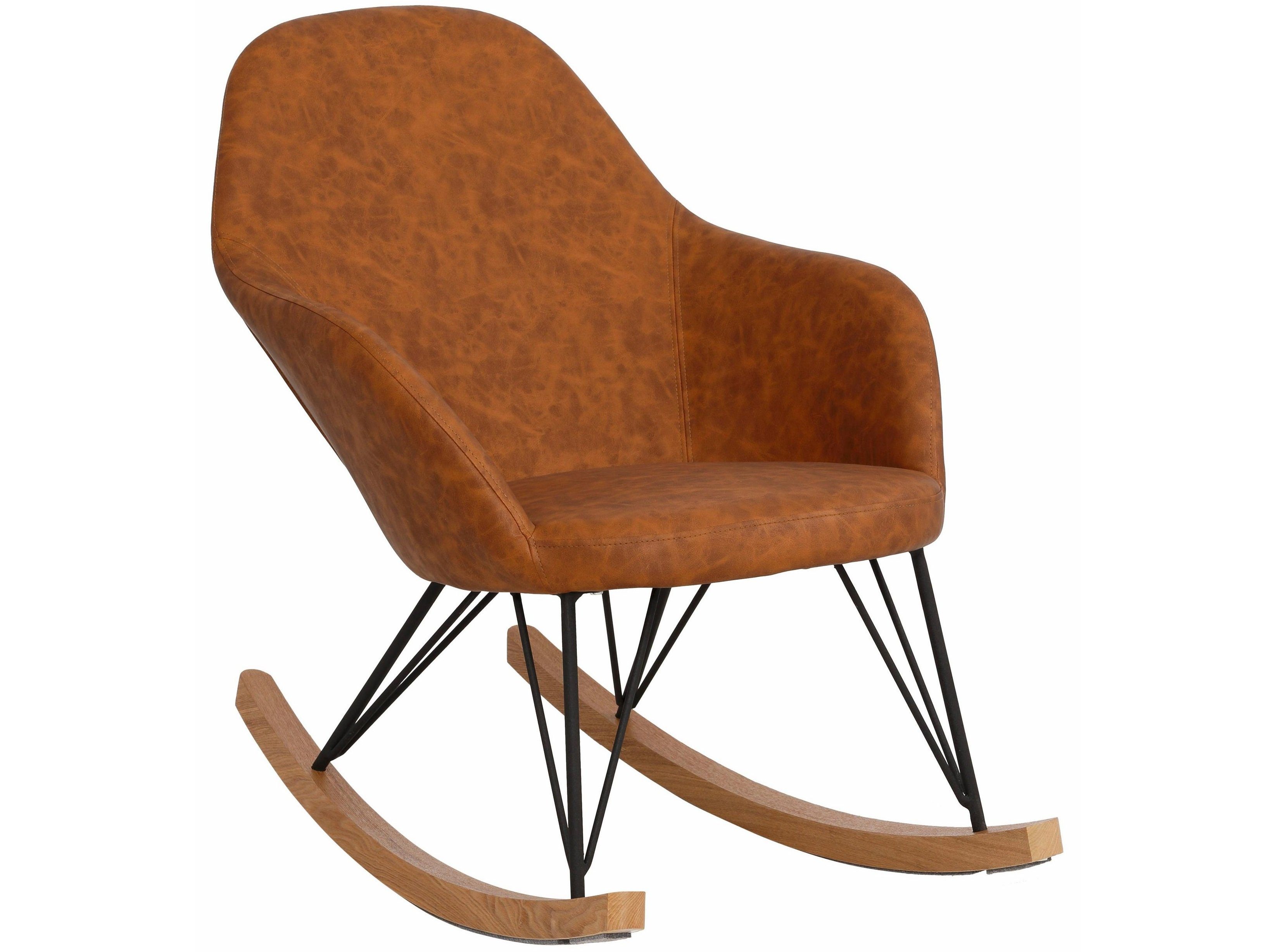 loft24 Schaukelstuhl Tamara, Kufen aus Eichenholz, Sitzhöhe 47 cm