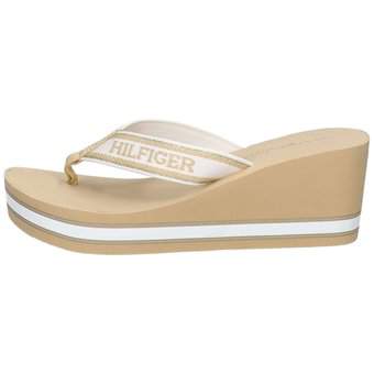 Tommy Hilfiger Wedge Beach Sandal in beige