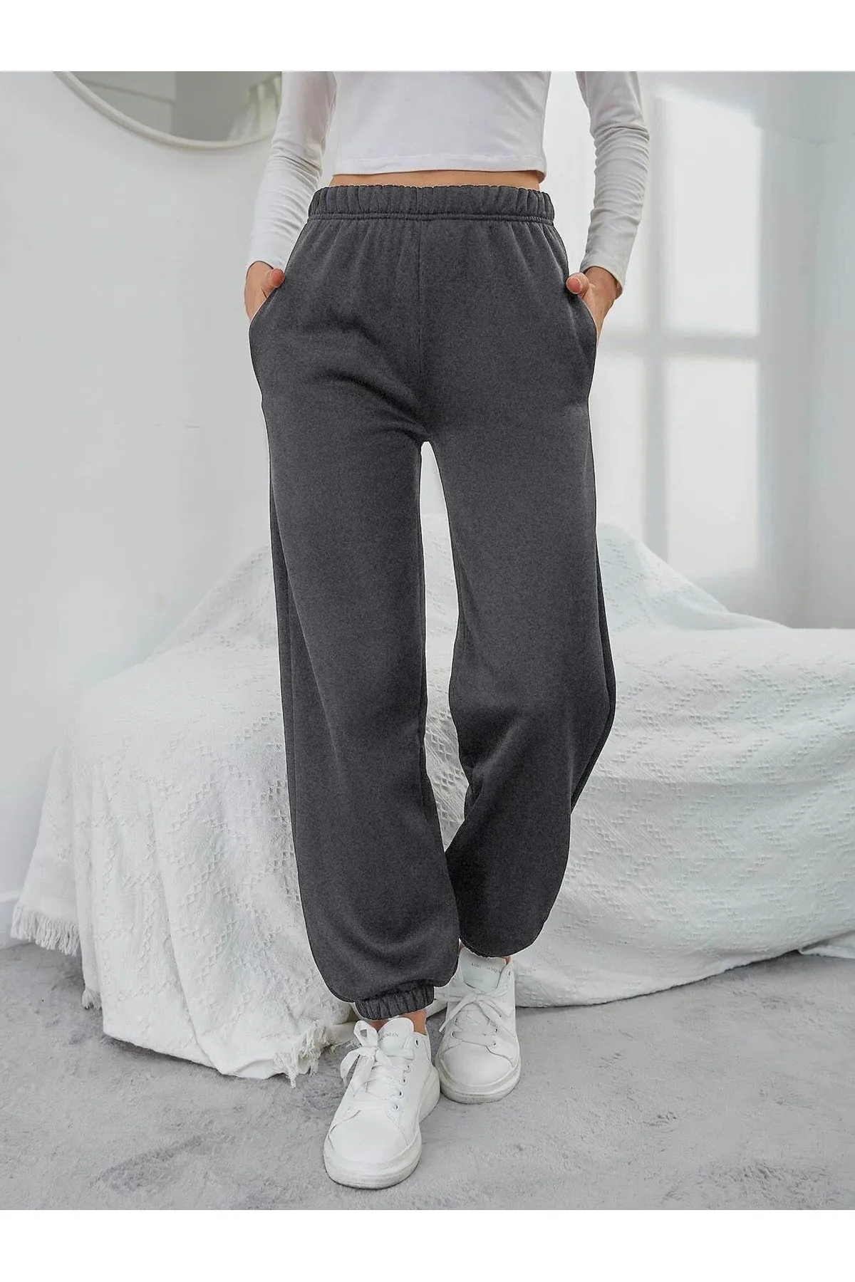 Know  Damen-Jogginghose mit geräuchertem Gummibein