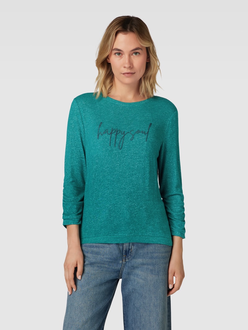 Longsleeve aus Viskose-Mix mit 3/4-Arm in bottle
