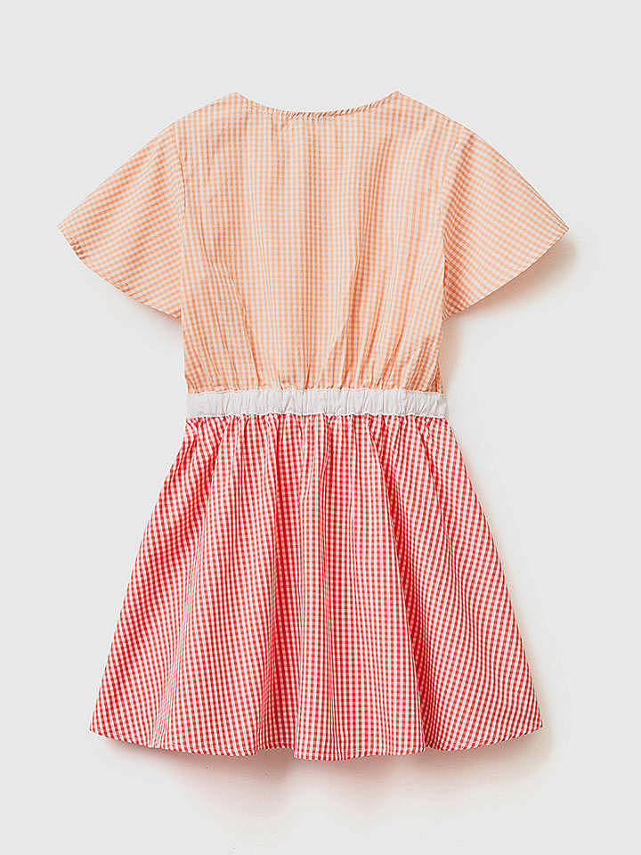 Benetton Kleid in Orange/ Rot günstig kaufen 140