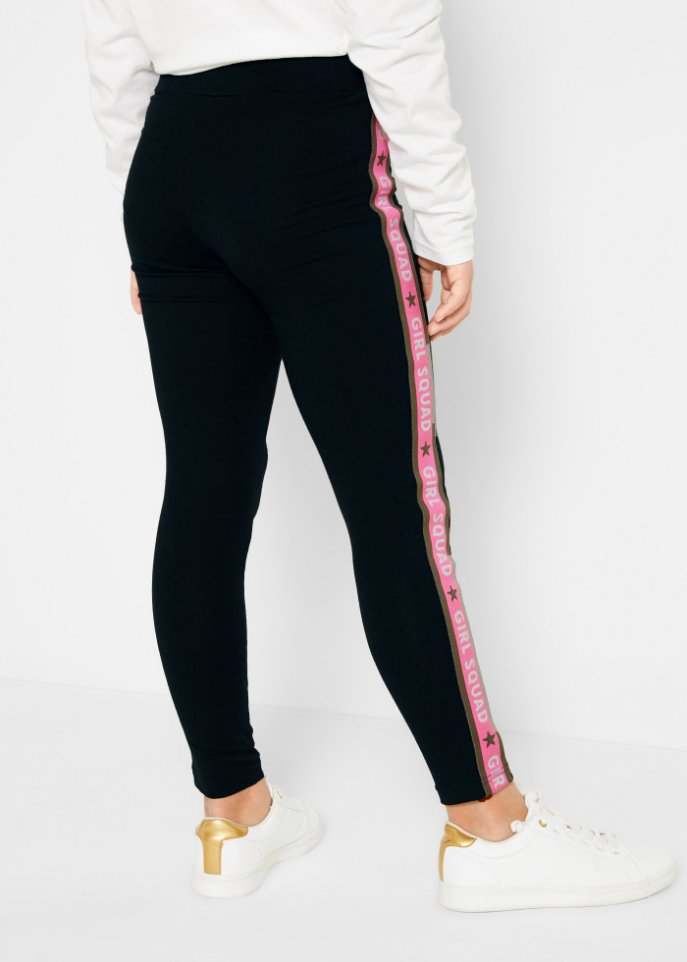 Mädchen Leggings mit Seitenstreifen