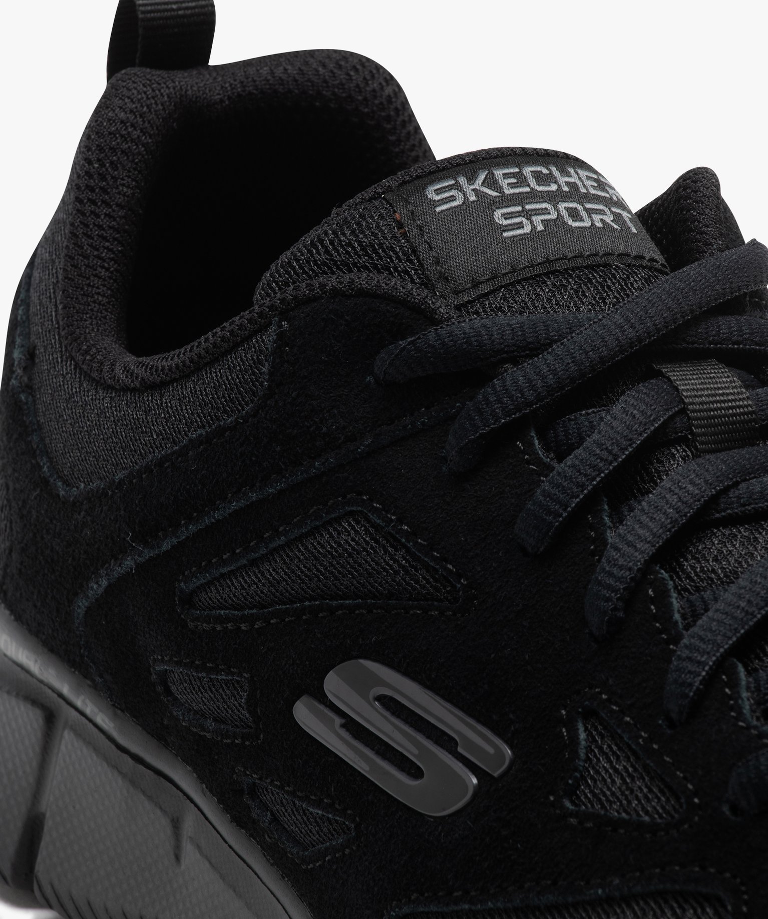 Baskets homme unies style running - Skechers noir | GEMO