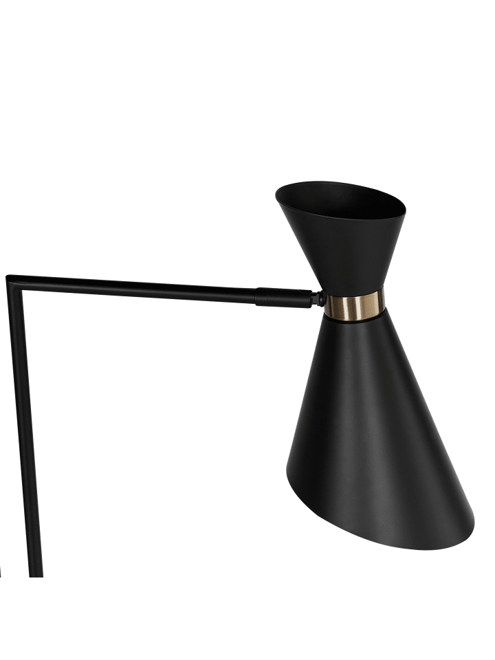 Beliani Stehleuchten MELAWI in Schwarz/Gold - (W) 57 x (H) 155 x (L) 30 cm günstig kaufen onesize