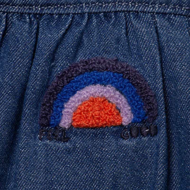 Bloomer bébé jean brodé bleu Catimini