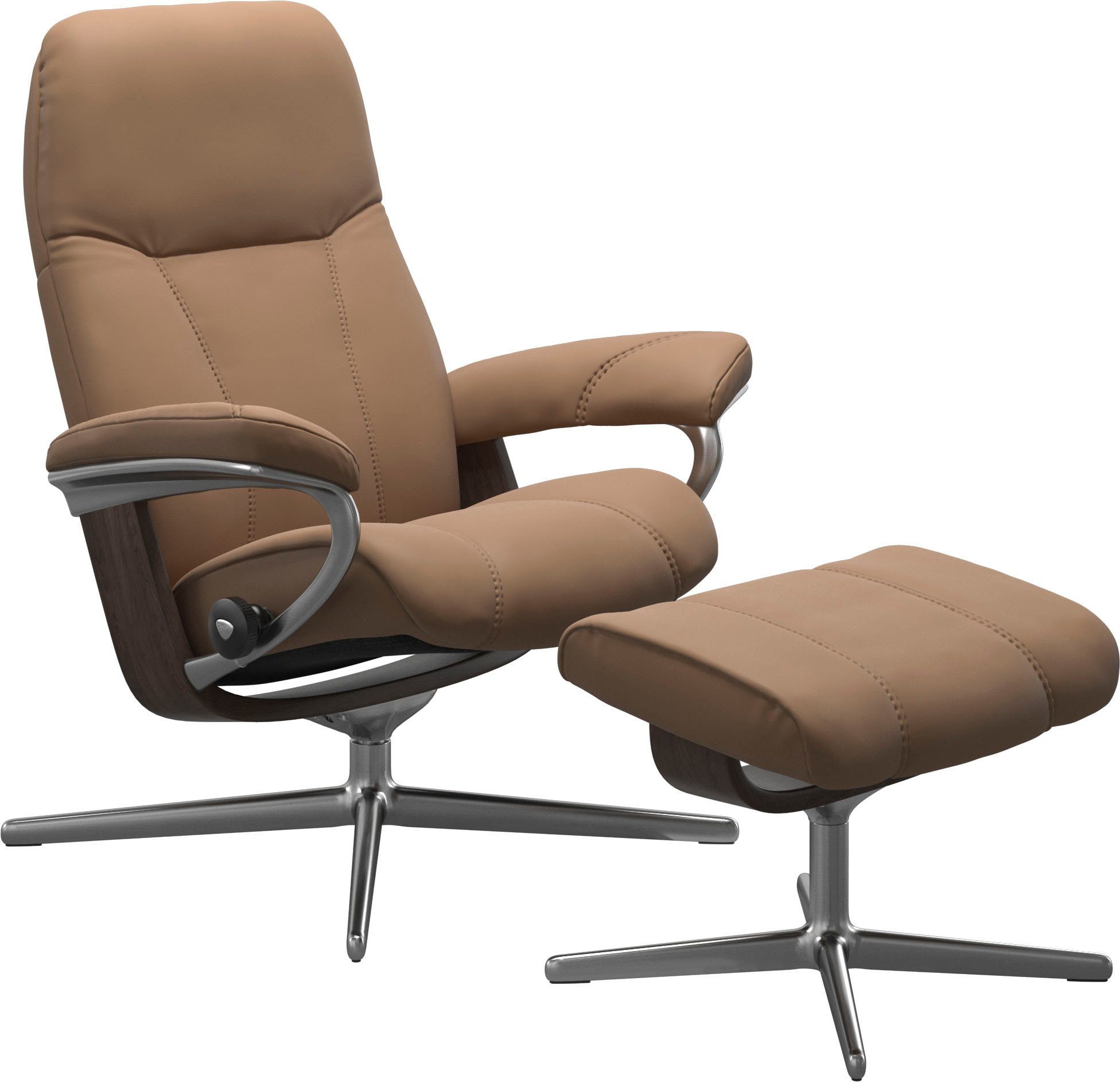Stressless® Relaxsessel Consul, mit Cross Base, Größe S, M & L, Holzakzent Wenge
