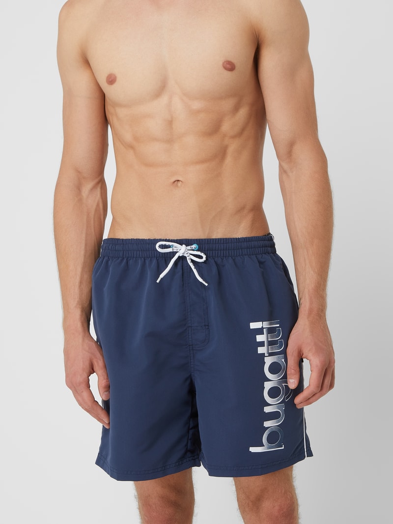 Badehose mit Logo in marineblau