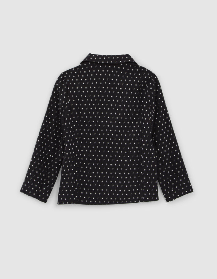 Veste noire imprimé minimaliste fille