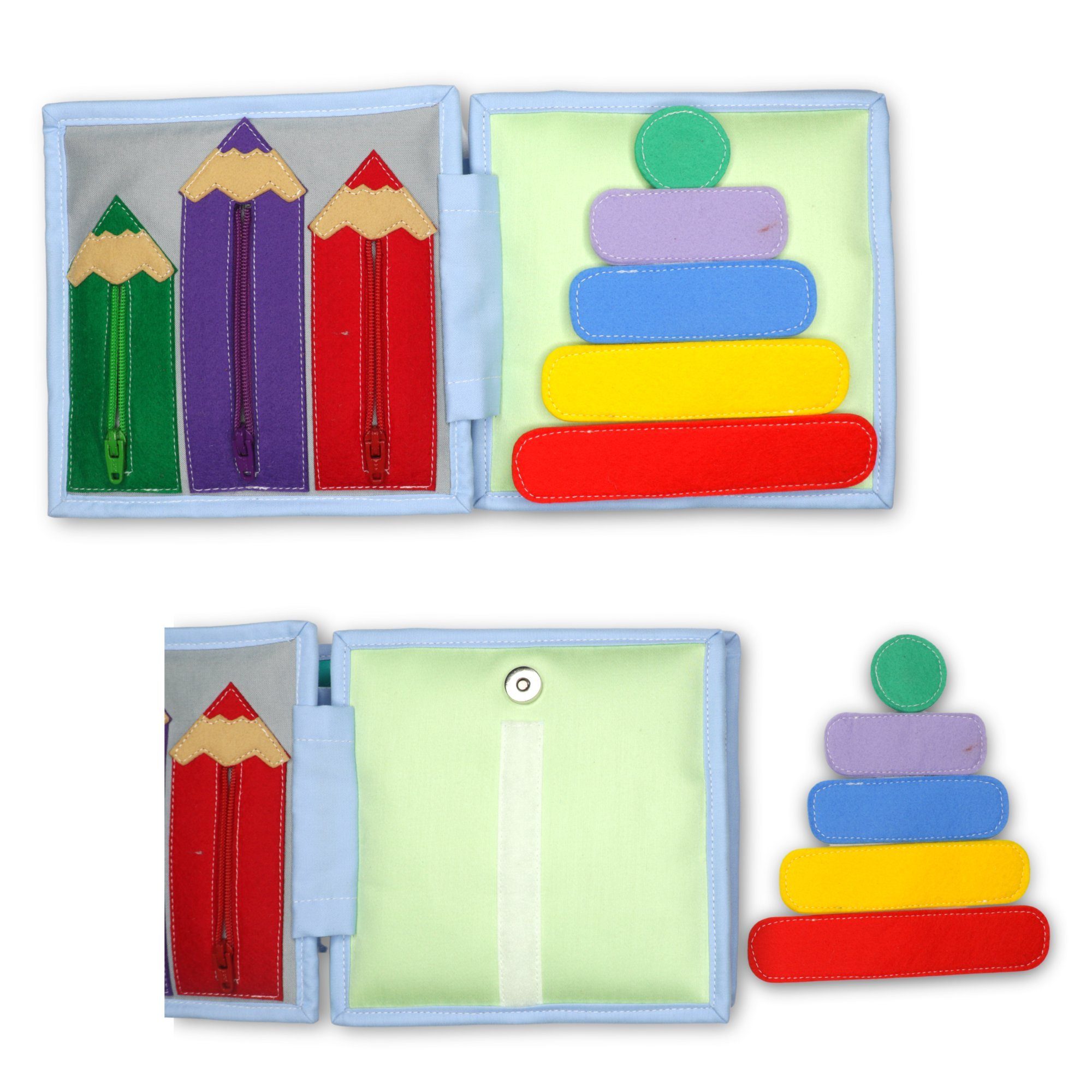 Jolly Designs Stoffbuch Sonnenschein - 6 Seiten Mini Quiet Book