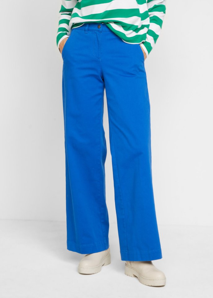 Weite Twillhose aus Bio-Baumwolle
