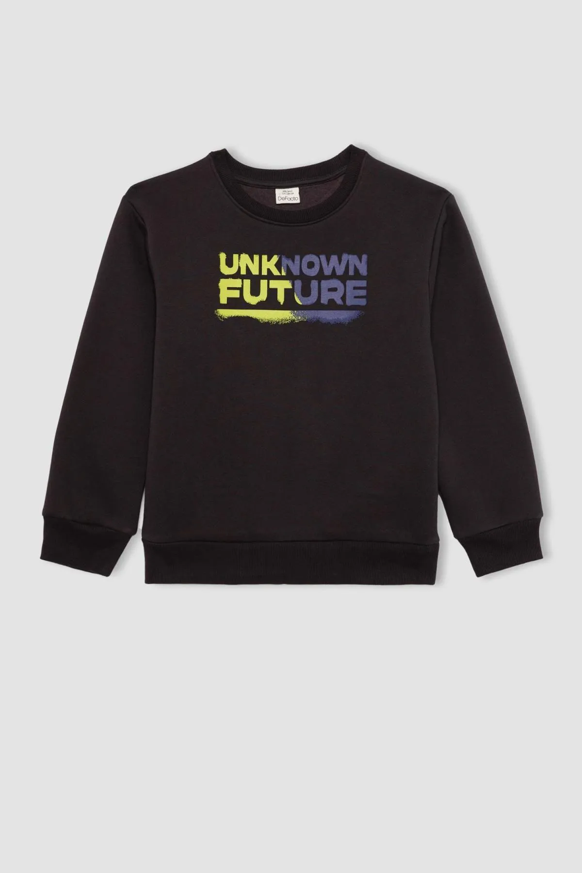 DeFacto  Bedrucktes, dickes Jungen-Sweatshirt mit Rundhalsausschnitt