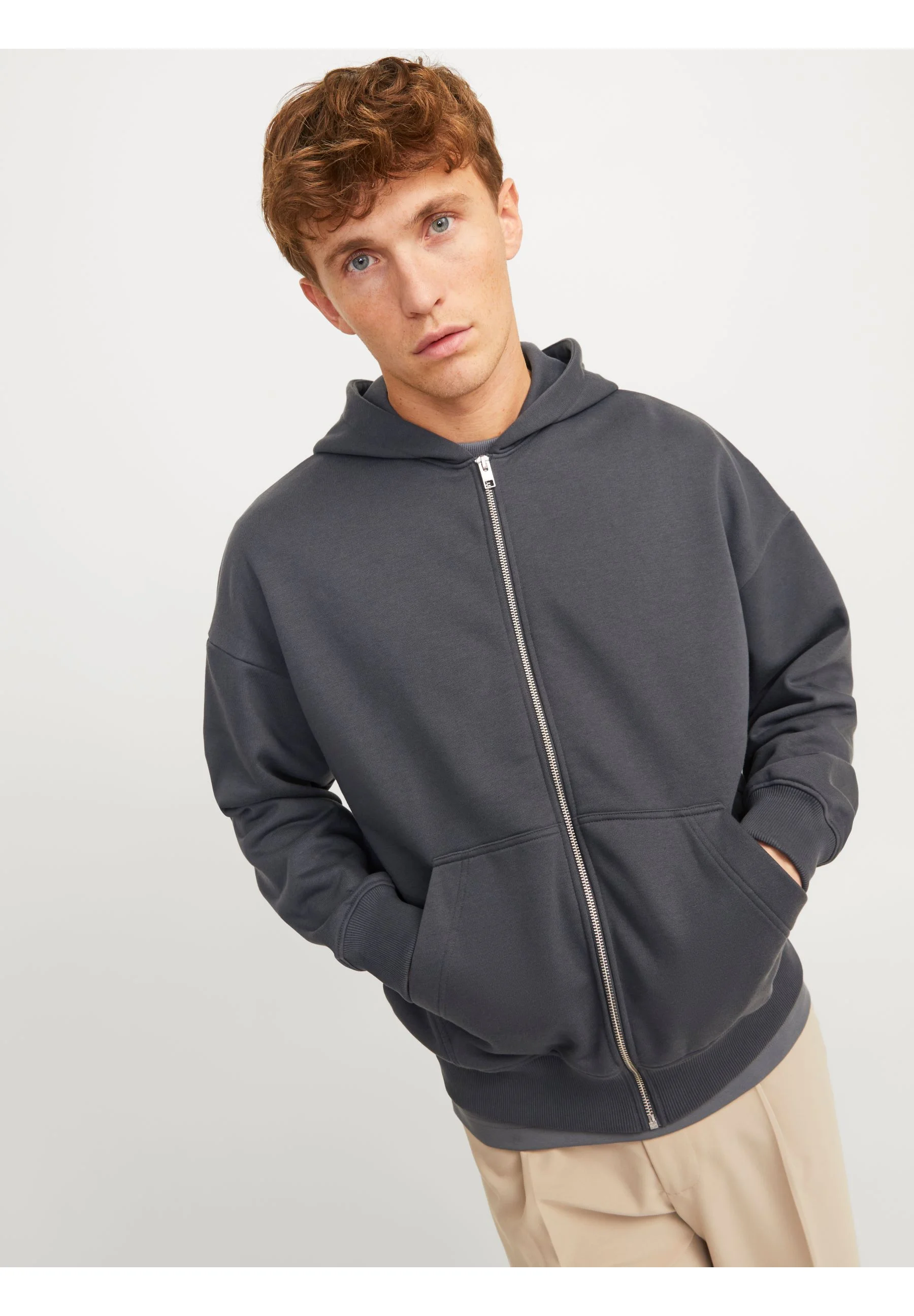 Jack & Jones PREMIUM JPRBLUHARVEY ZIP HOOD UNISEX - Sudadera con cremallera