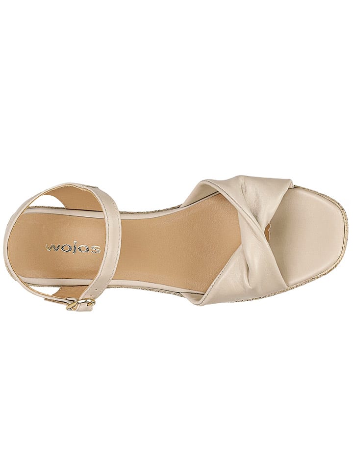 Wojas Leder-Keilsandaletten in Beige günstig kaufen