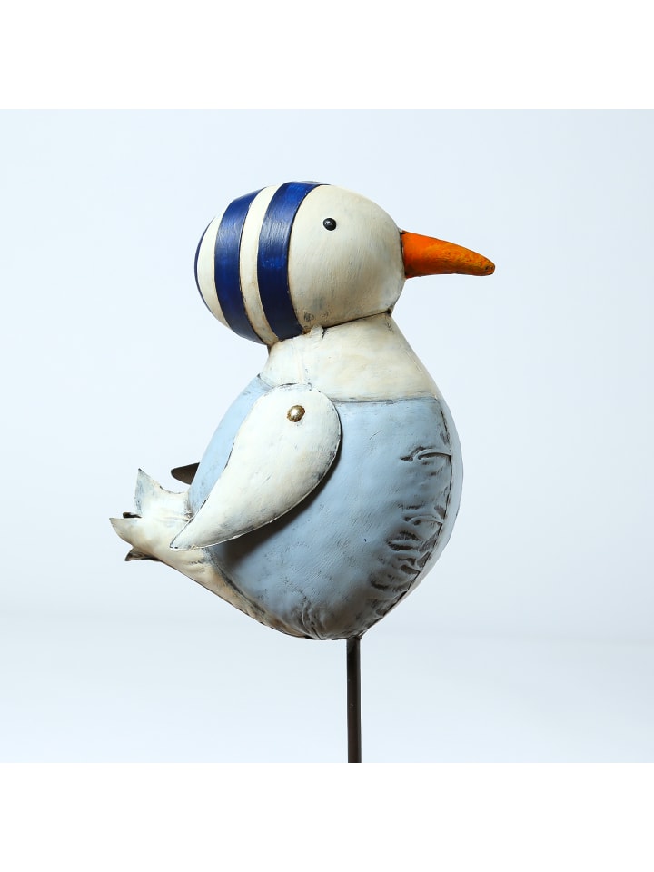 MARELIDA Gartenstecker Möwe Gartendeko H:115cm in weiß, blau günstig kaufen onesize