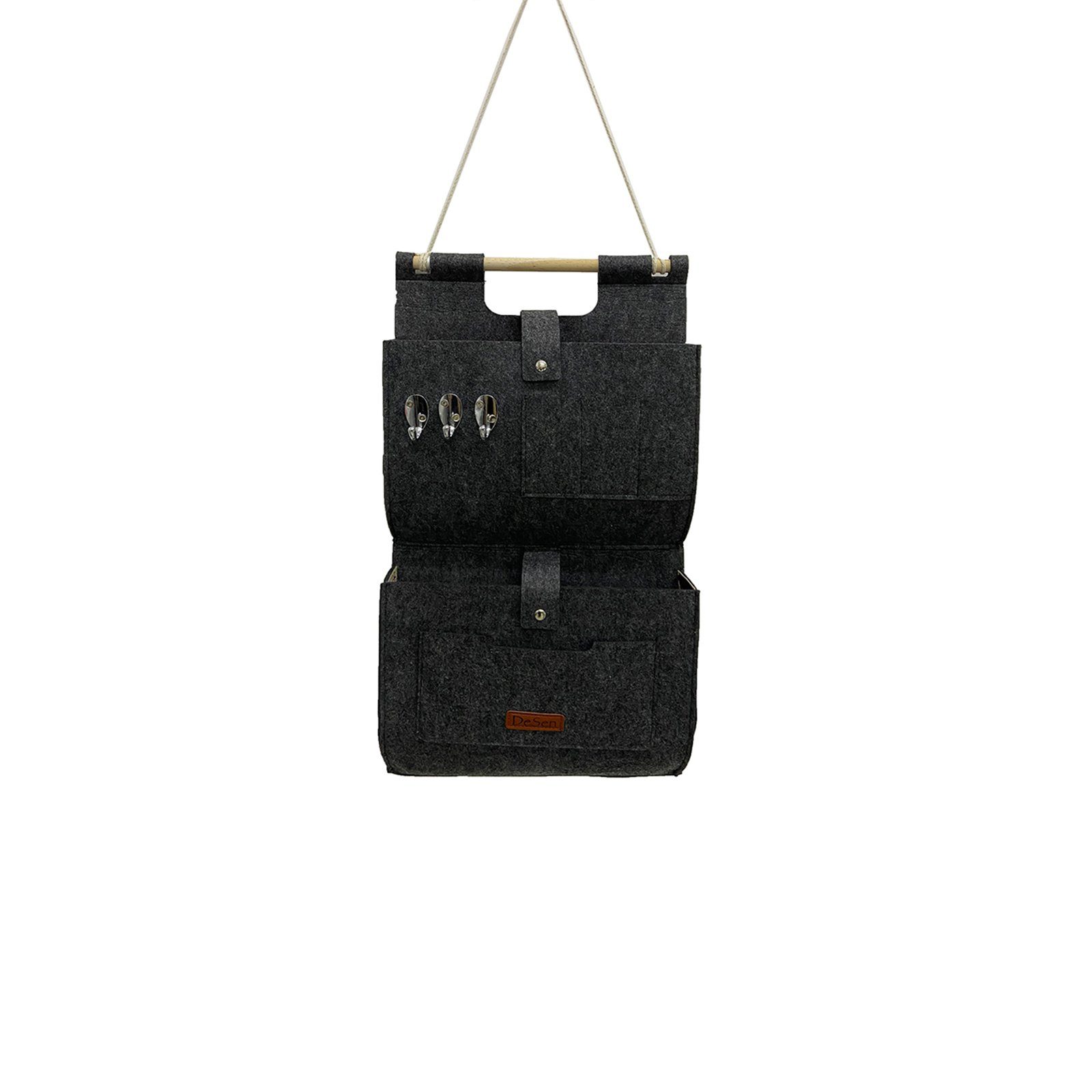 RAIKOU Aufbewahrungstasche Hängeorganzier für Tür und Wand / Wandtasche (für Garderobe,Bad, Küche), Multifunktionstaschen+3 Schlüsselanhänger