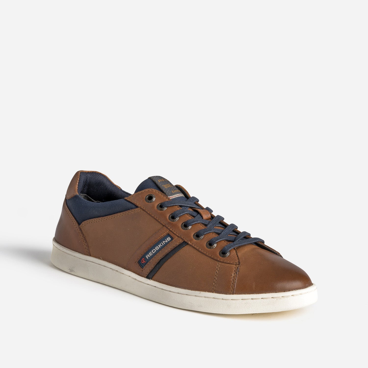 Tennis REDSKINS marron en cuir