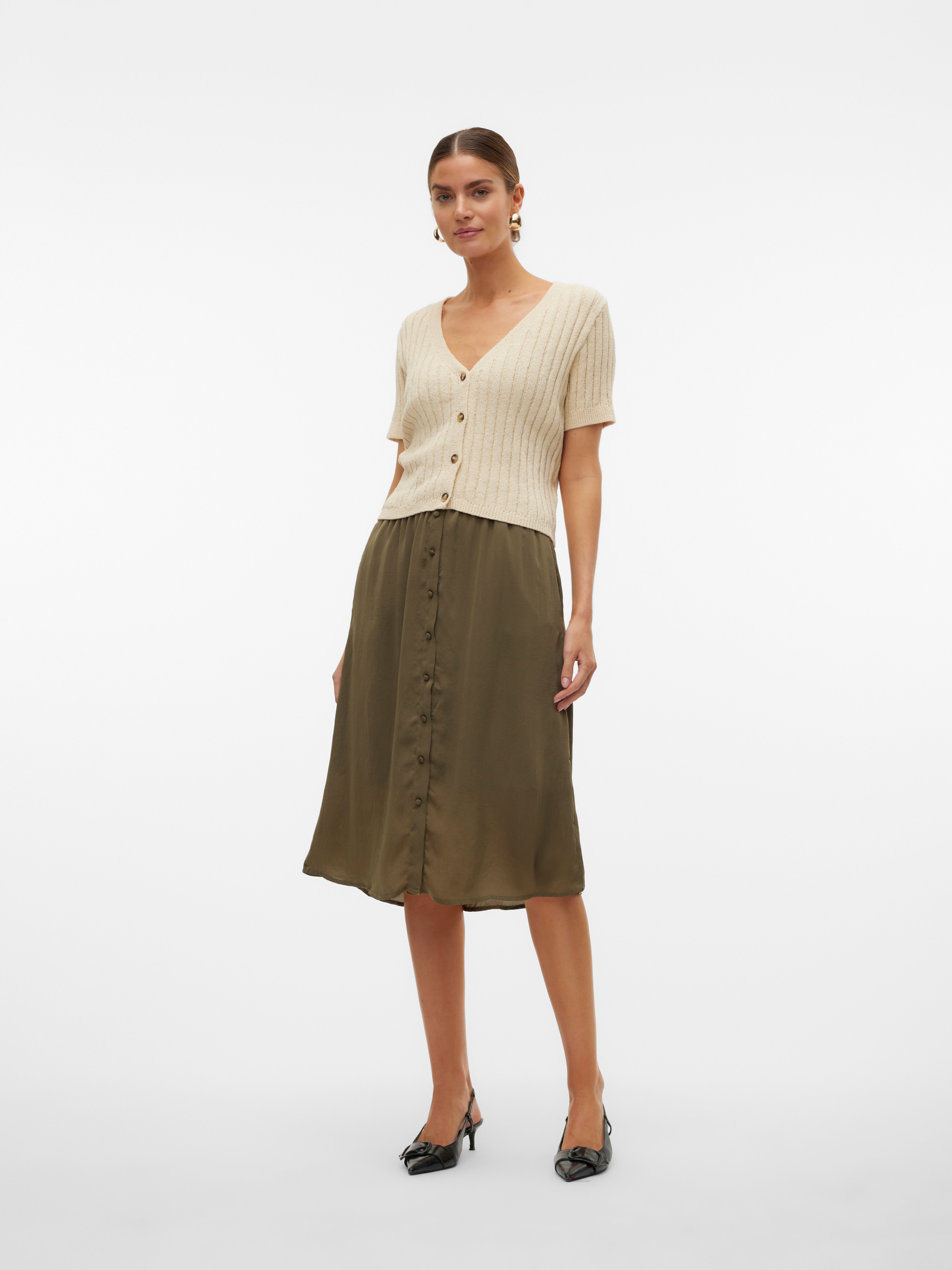 VMSUNNY Hohe Taille Midirock