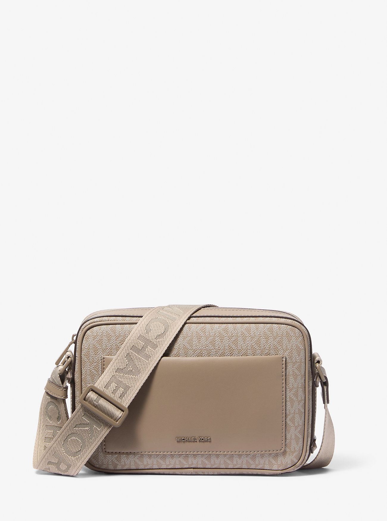 Maeve Large Signature Logo Crossbody Bag - BIRCH
