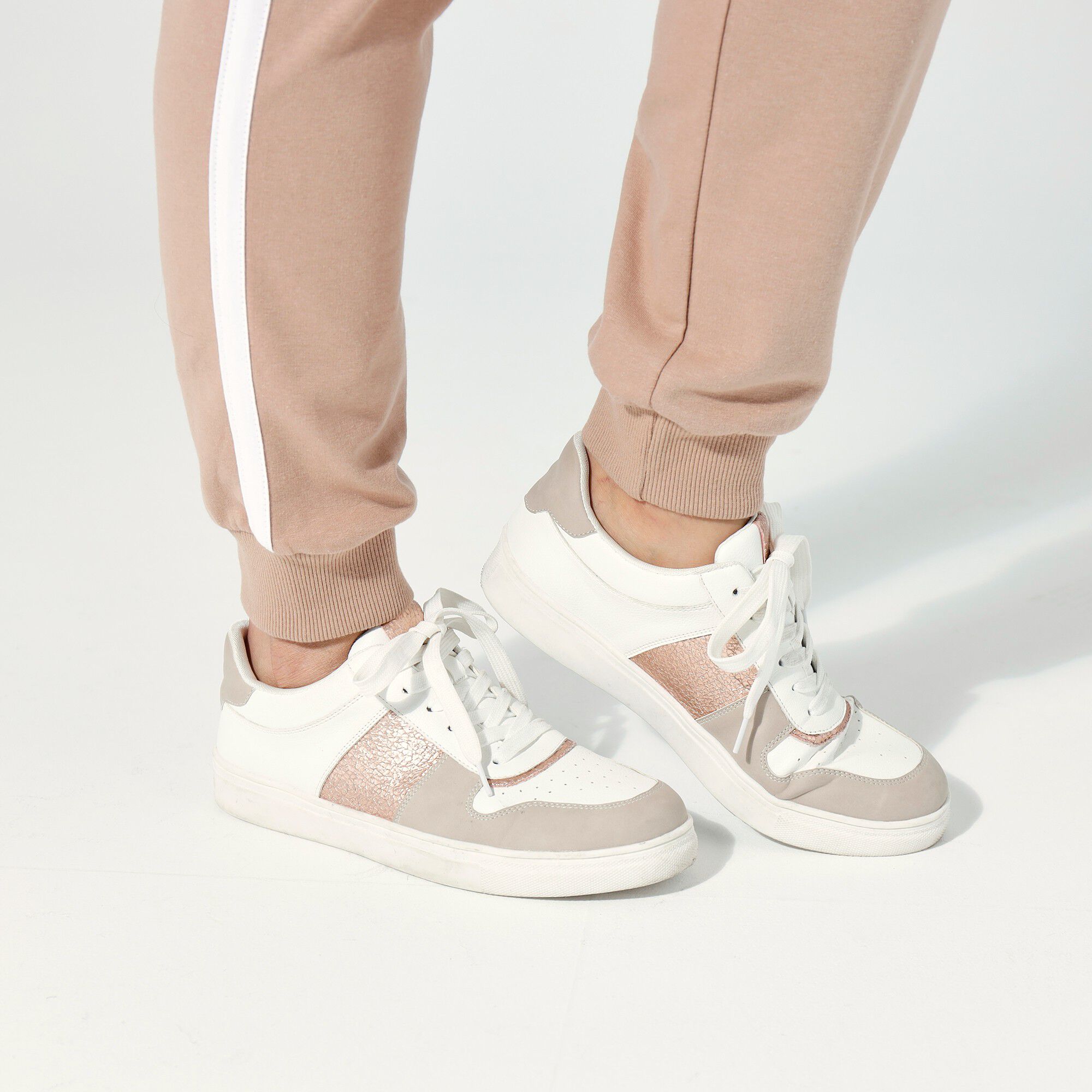 Pantalon jogging molleton bicolore