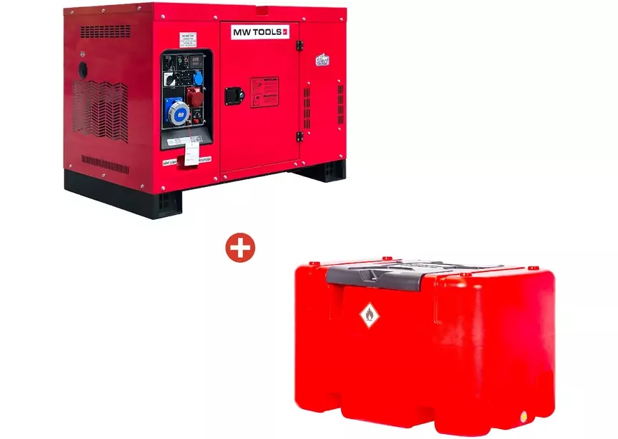 Groupe électrogène diesel Metal Works DG150EPPACK2 DG150EP 15 kW + réservoir de diesel 12 V