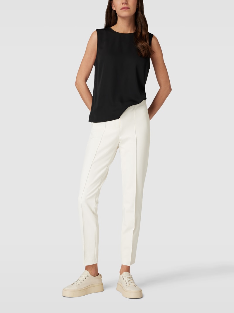 Bundfaltenhose in verkürzter Passform Modell 'ROS' in beige