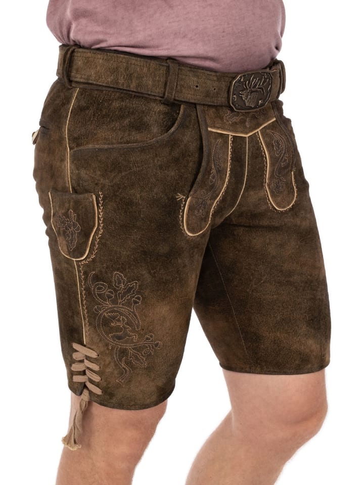 Spieth & Wensky Lederhose HAVEL tabak holz in tabak günstig kaufen