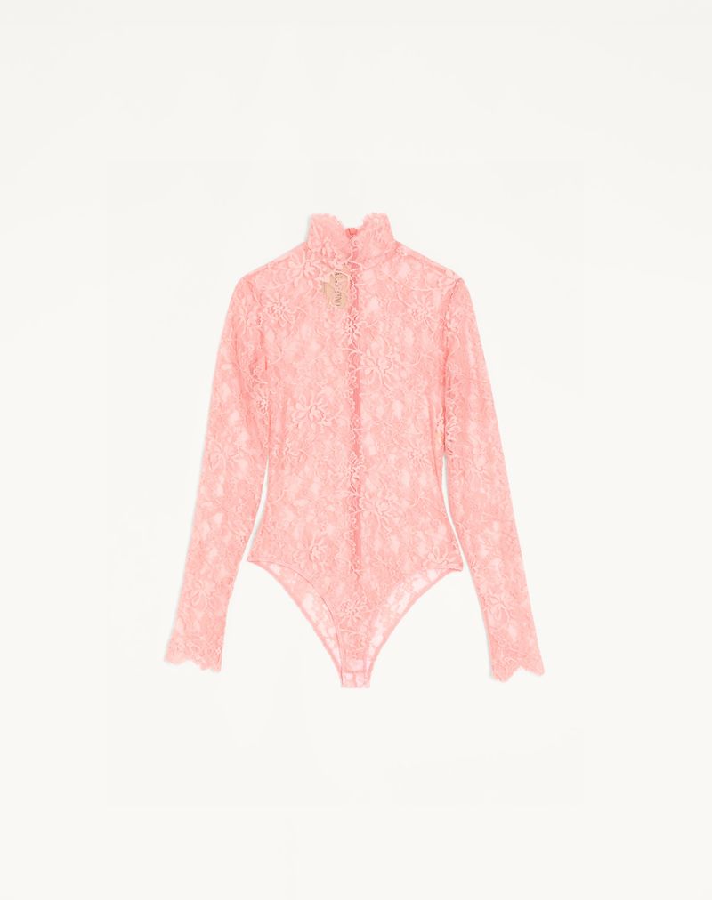 Body de renda floral