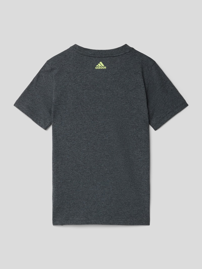 T-Shirt mit Label-Print in graphit