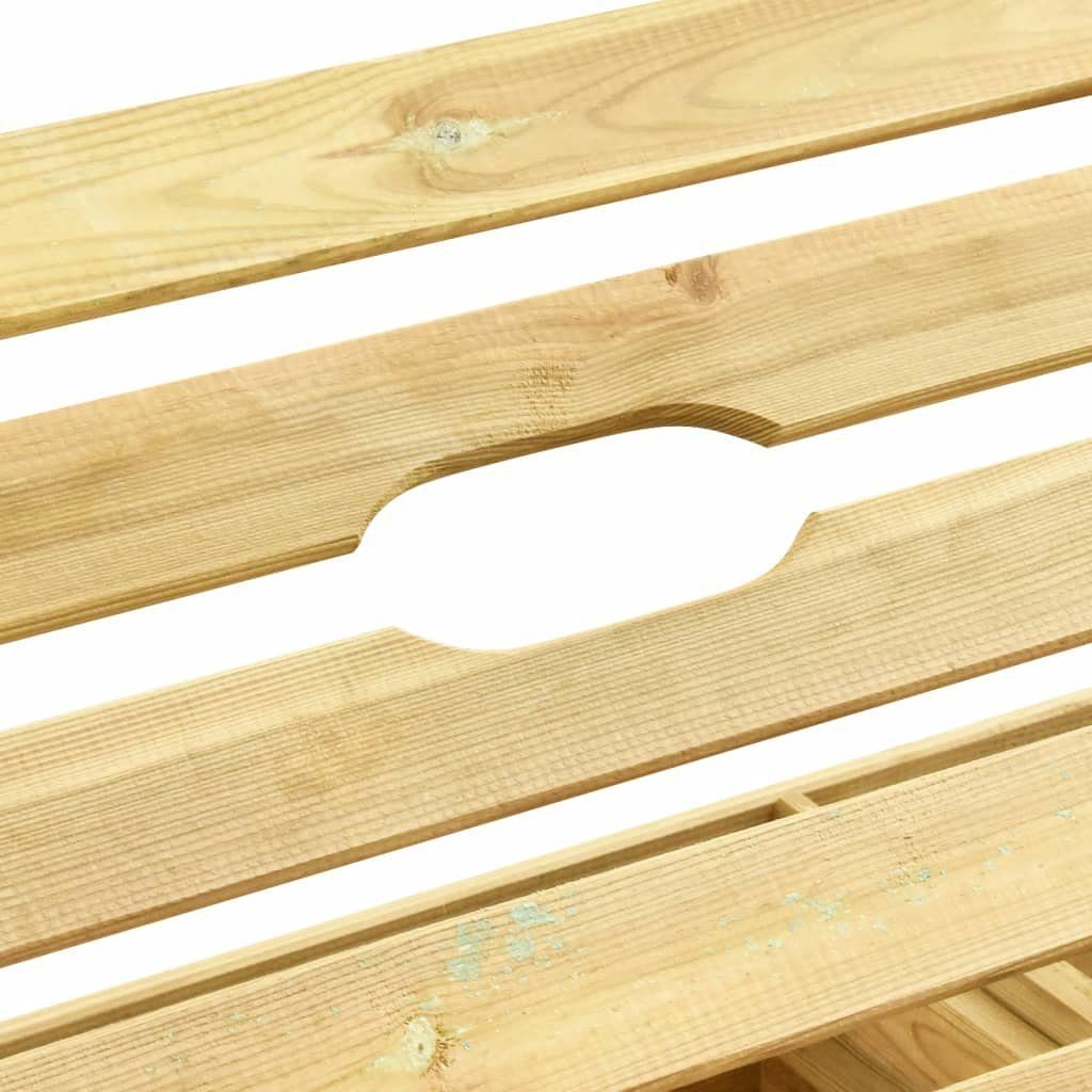 vidaXL Gartenliege Doppel-Sonnenliege Grün Imprägniertes Kiefernholz