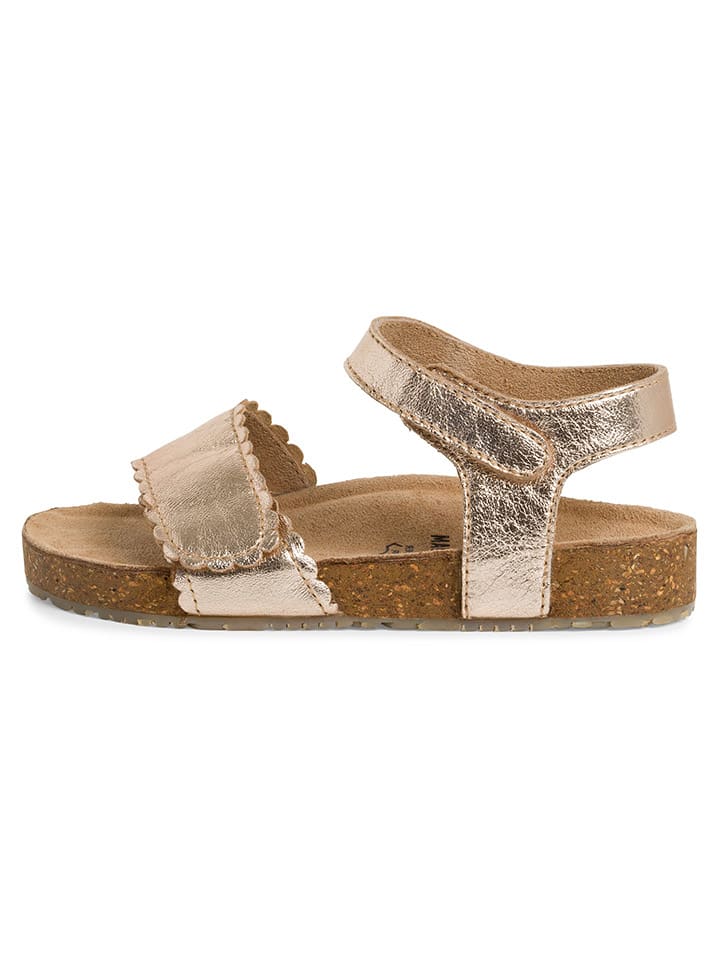 s.Oliver Leder-Sandalen in Gold günstig kaufen
