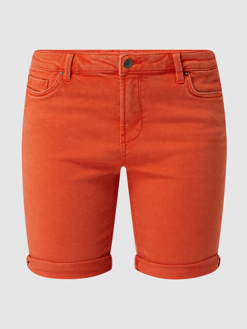 Jeansshorts aus Sweat Denim in hellrot