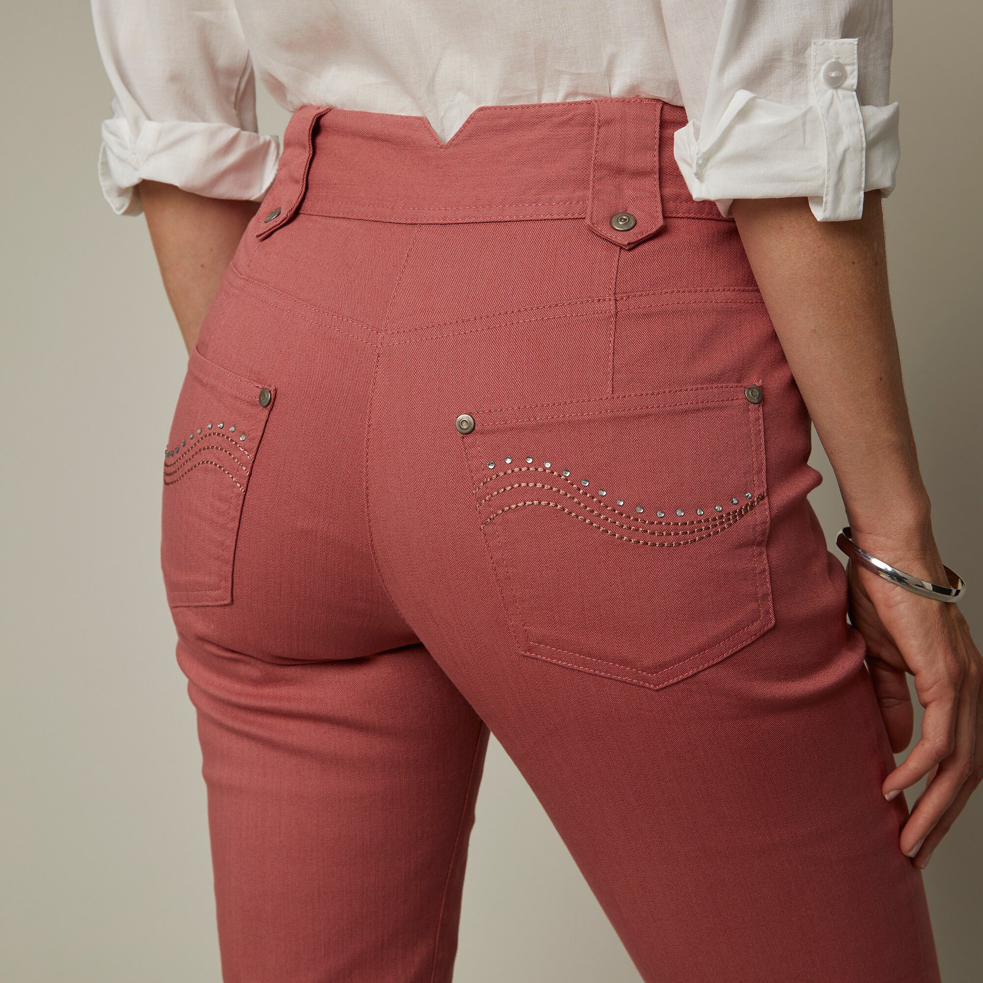 Pantalon droit taille haute