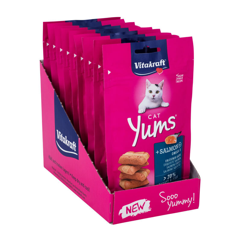 Vitakraft Snacks Vitakraft Cat Yums 9x40g Lachs & Omega 3