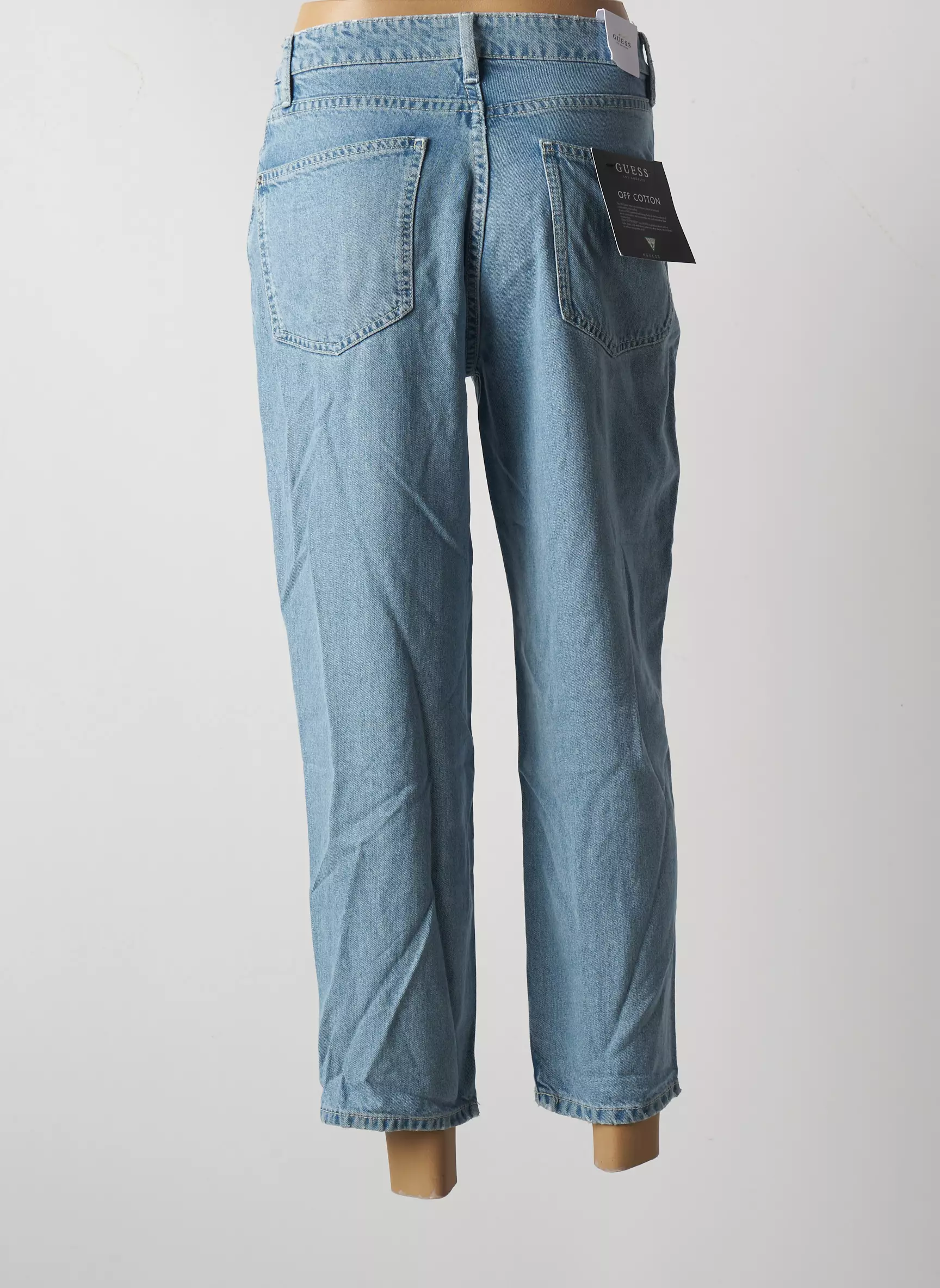 Guess Jeans Coupe Droite Femme couleur bleu