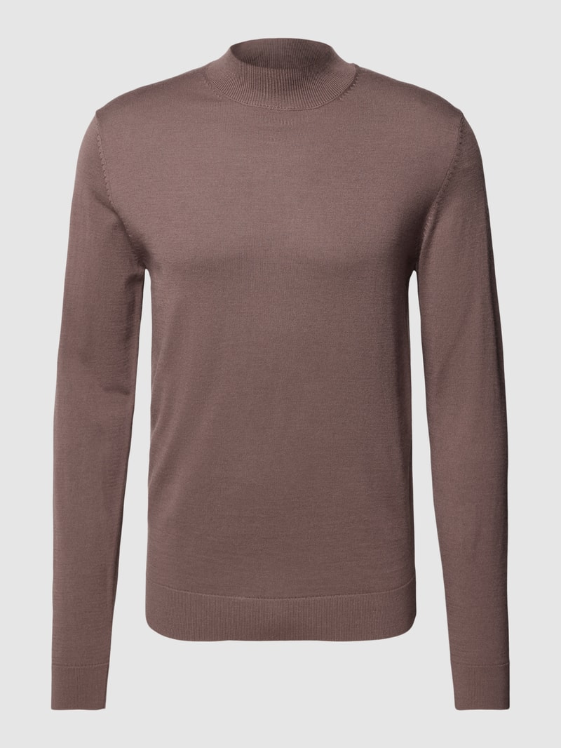 Strickpullover mit Turtleneck Modell 'TOWN' in hellbraun