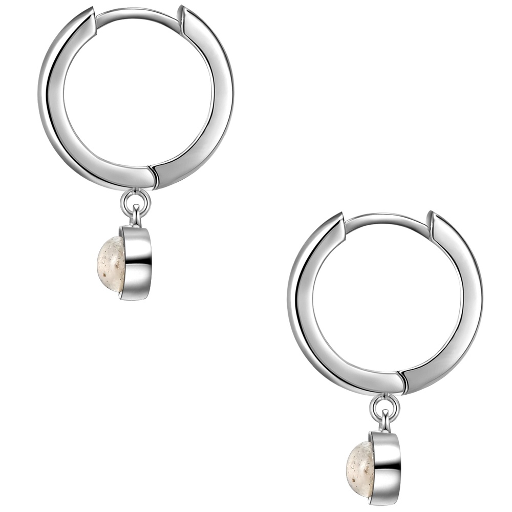 Glanzstücke München Créoles en argent Argent sterling Labradorite en Argent Boucles d'oreilles