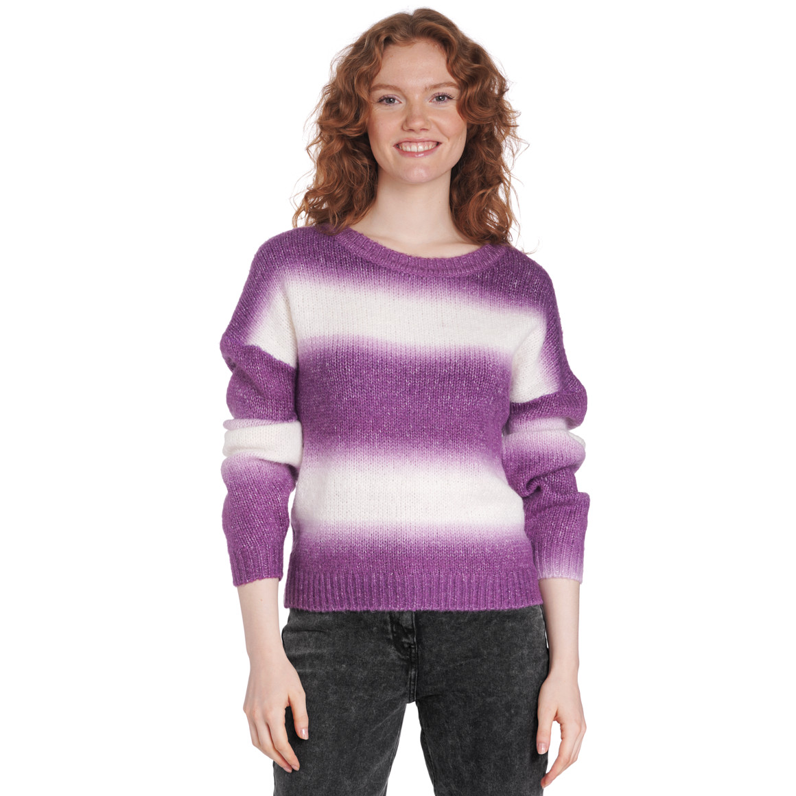 Damen Strickpullover mit Streifen