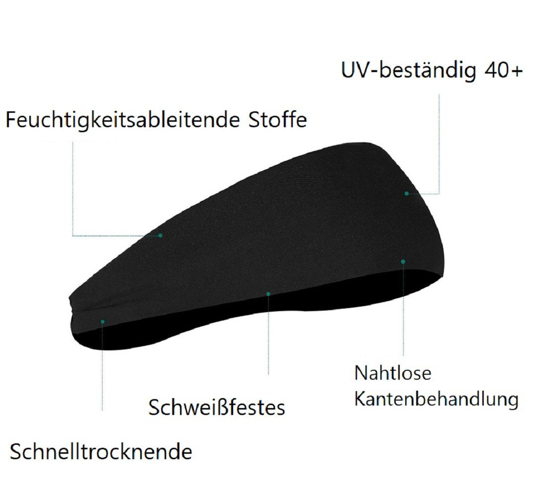 TOPMELON Schweißband 4er-Pack Herren-Stirnband, Schweißband Sport-Stirnband