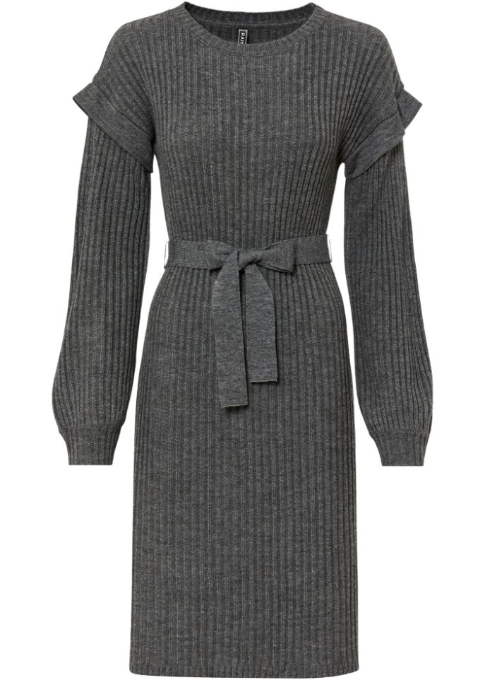 Strickkleid mit Bindeband