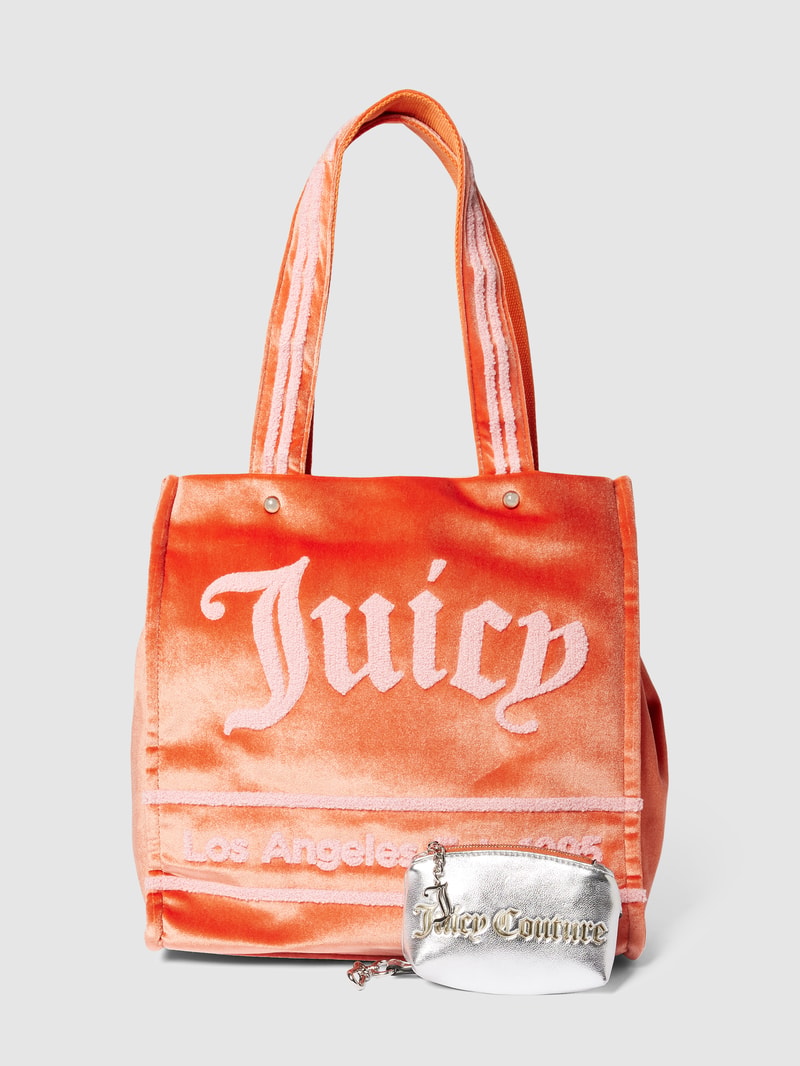 Shopper mit Label-Detail Modell 'Iris' in apricot