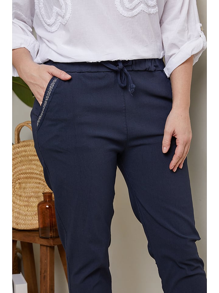 Curvy Lady Hose in Dunkelblau günstig kaufen