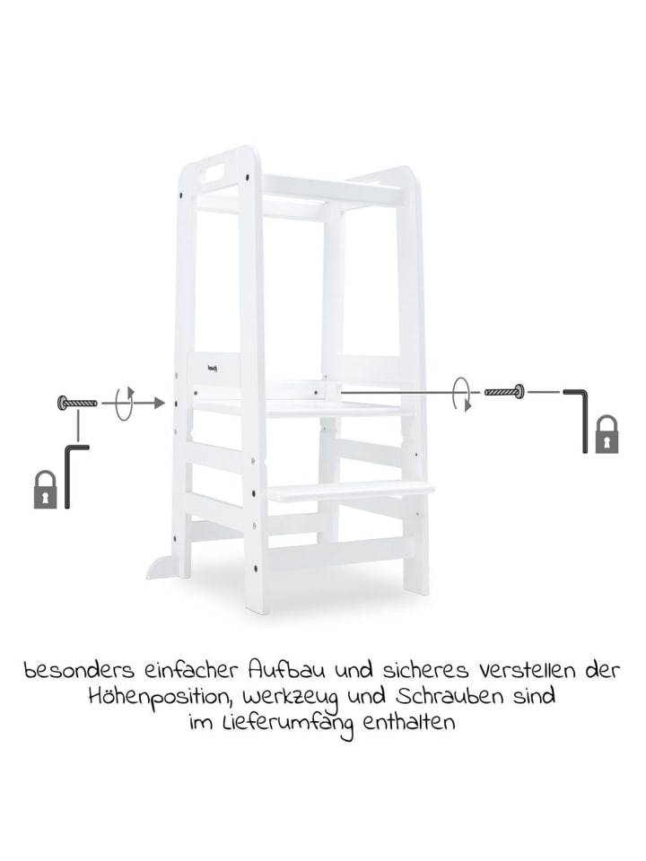 Hauck Lernturm / Kinderstuhl für Küche - Learn N Explore in weiss günstig kaufen onesize