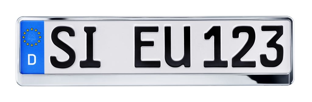 ALUTEC Kennzeichenhalter Erucarat "Chrom-Look" , 1 Stück - ATU
